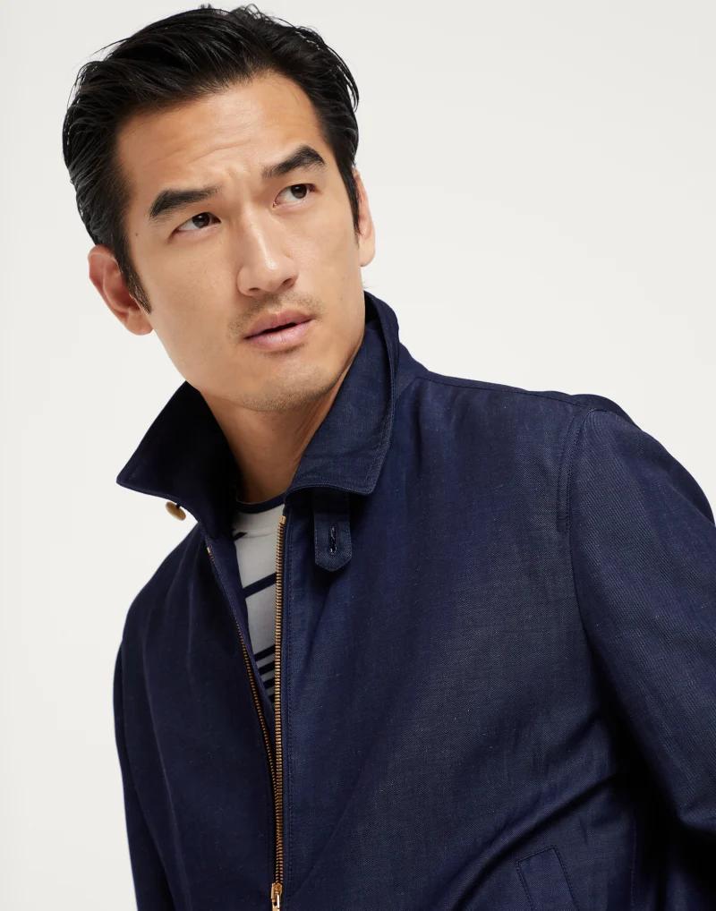 Brunello Cucinelli Blue Wool Full-Length Jacket