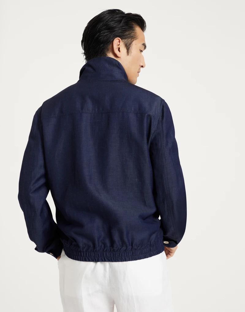 Brunello Cucinelli Blue Wool Full-Length Jacket