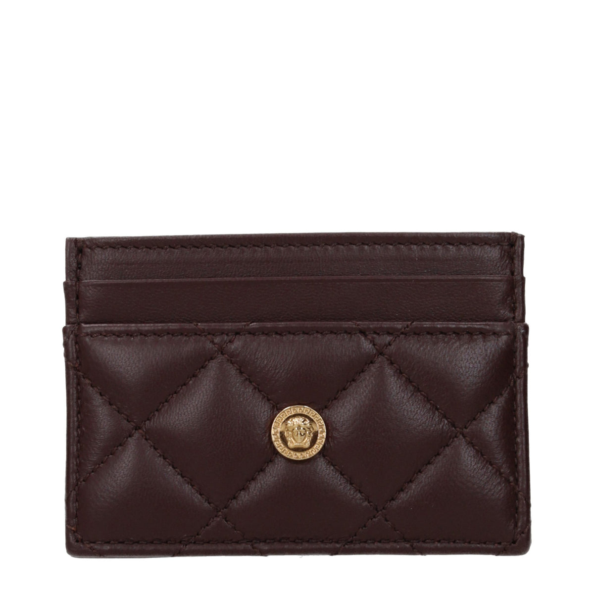 Versace Brown Leather Cardholder