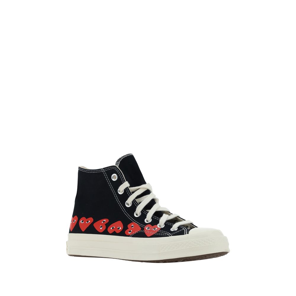 Comme Des Garçons Play x Converse Black Cotton High Top Sneakers