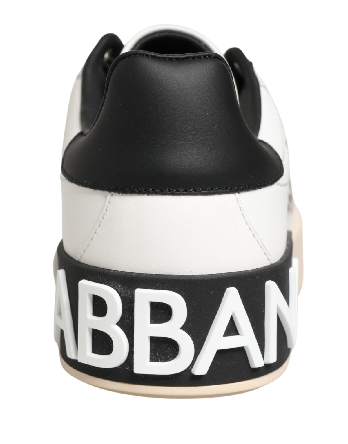 Dolce & Gabbana White Low Top Portofino Leather Sneakers Shoes