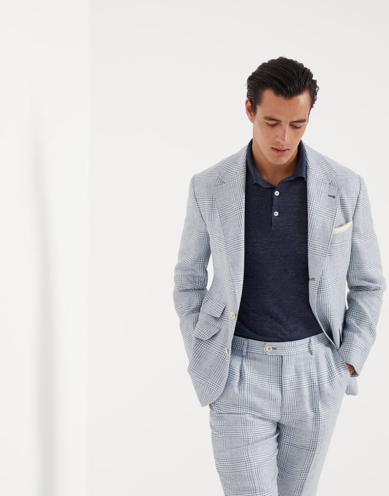 Brunello Cucinelli Light Blue Linen Blazer