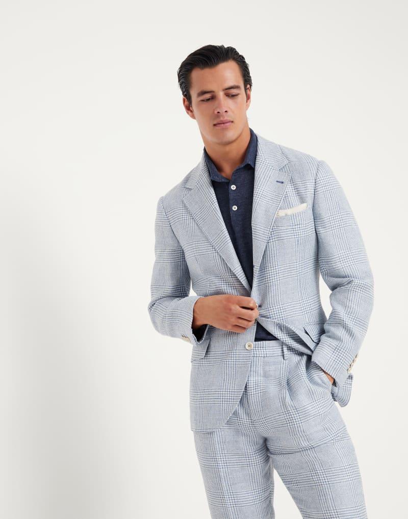 Brunello Cucinelli Light Blue Linen Blazer