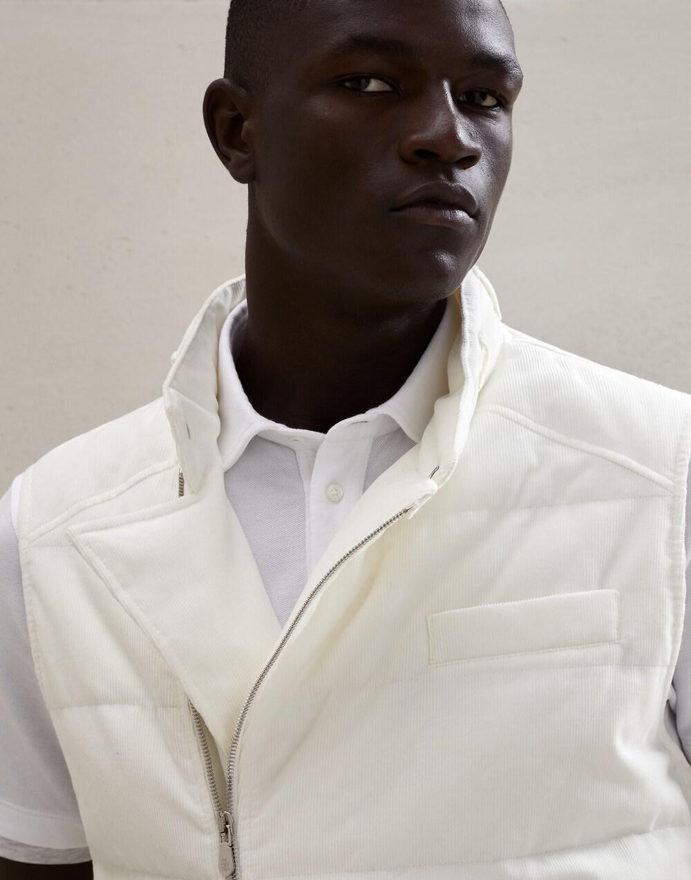 Brunello Cucinelli Bicolor Cotton Full-Length Jacket