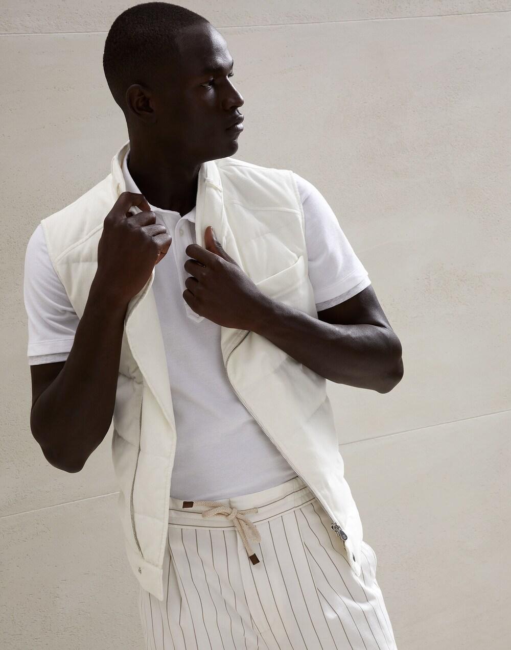 Brunello Cucinelli Bicolor Cotton Full-Length Jacket
