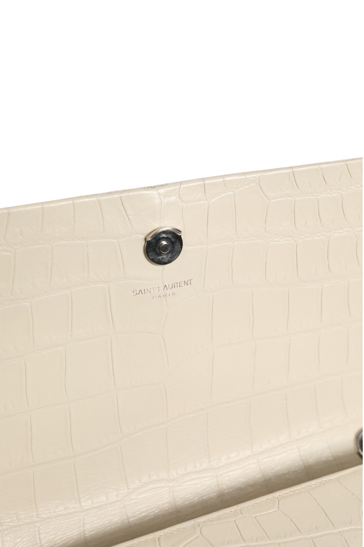 Saint Laurent Kate Tassel Small Croc-Embossed Leather