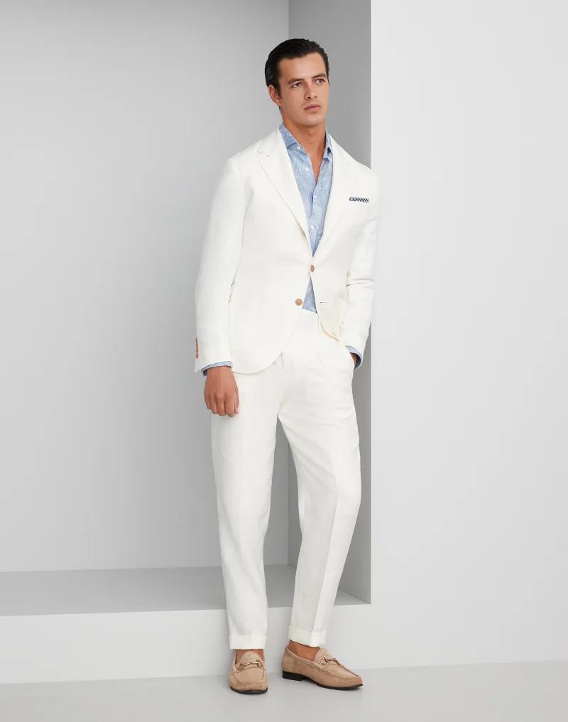 Brunello Cucinelli Blue Cotton Shirt