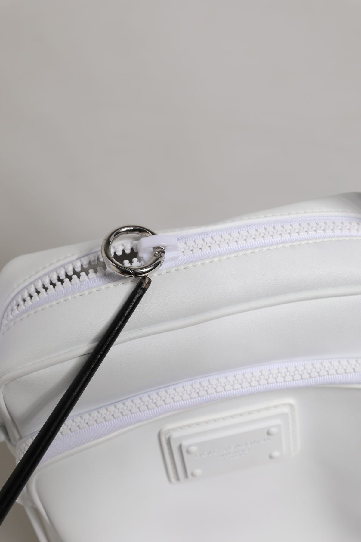 Dolce & Gabbana White Logo Plaque Crossbody Shoulder Borse Men Bag