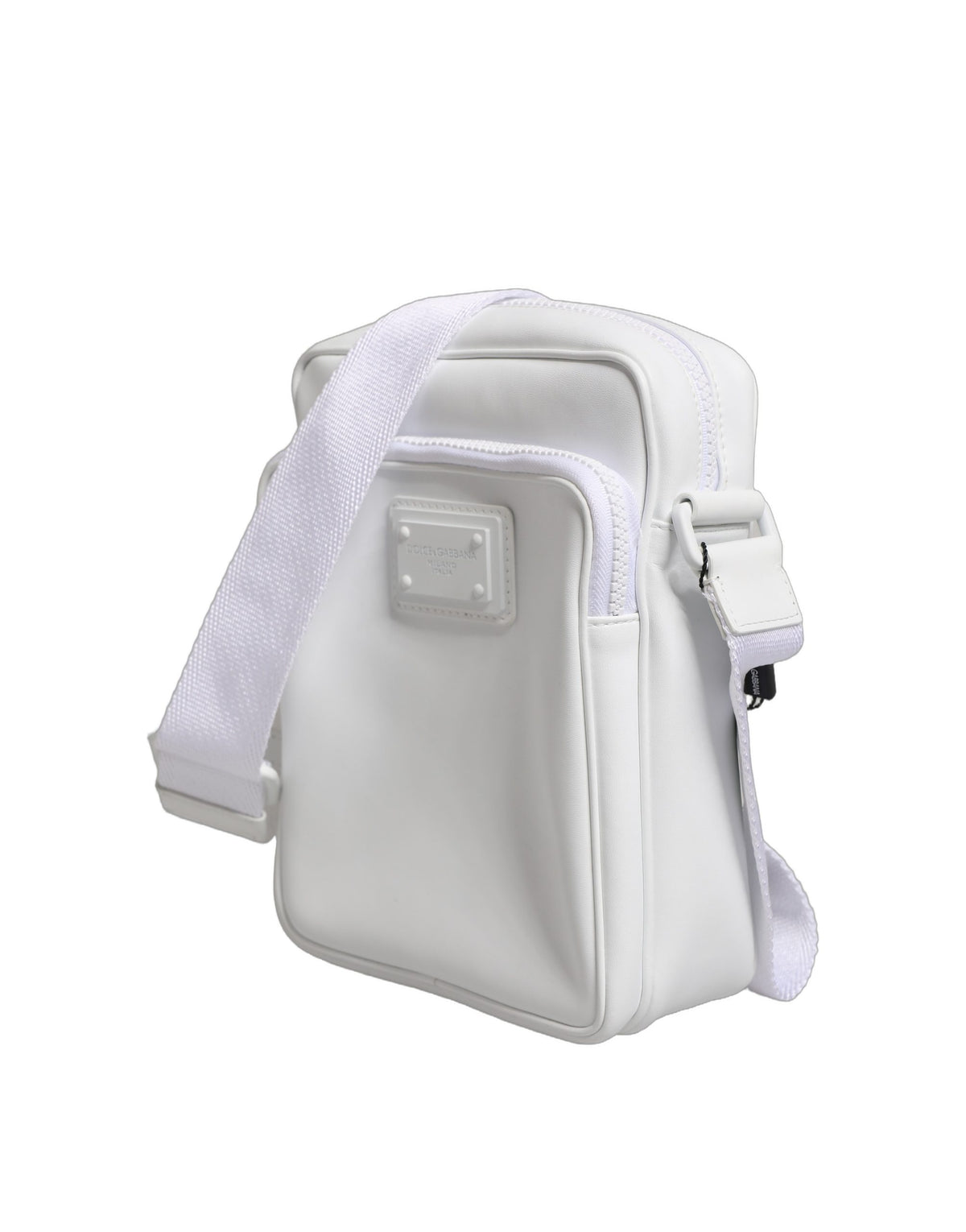 Dolce & Gabbana White Logo Plaque Crossbody Shoulder Borse Men Bag