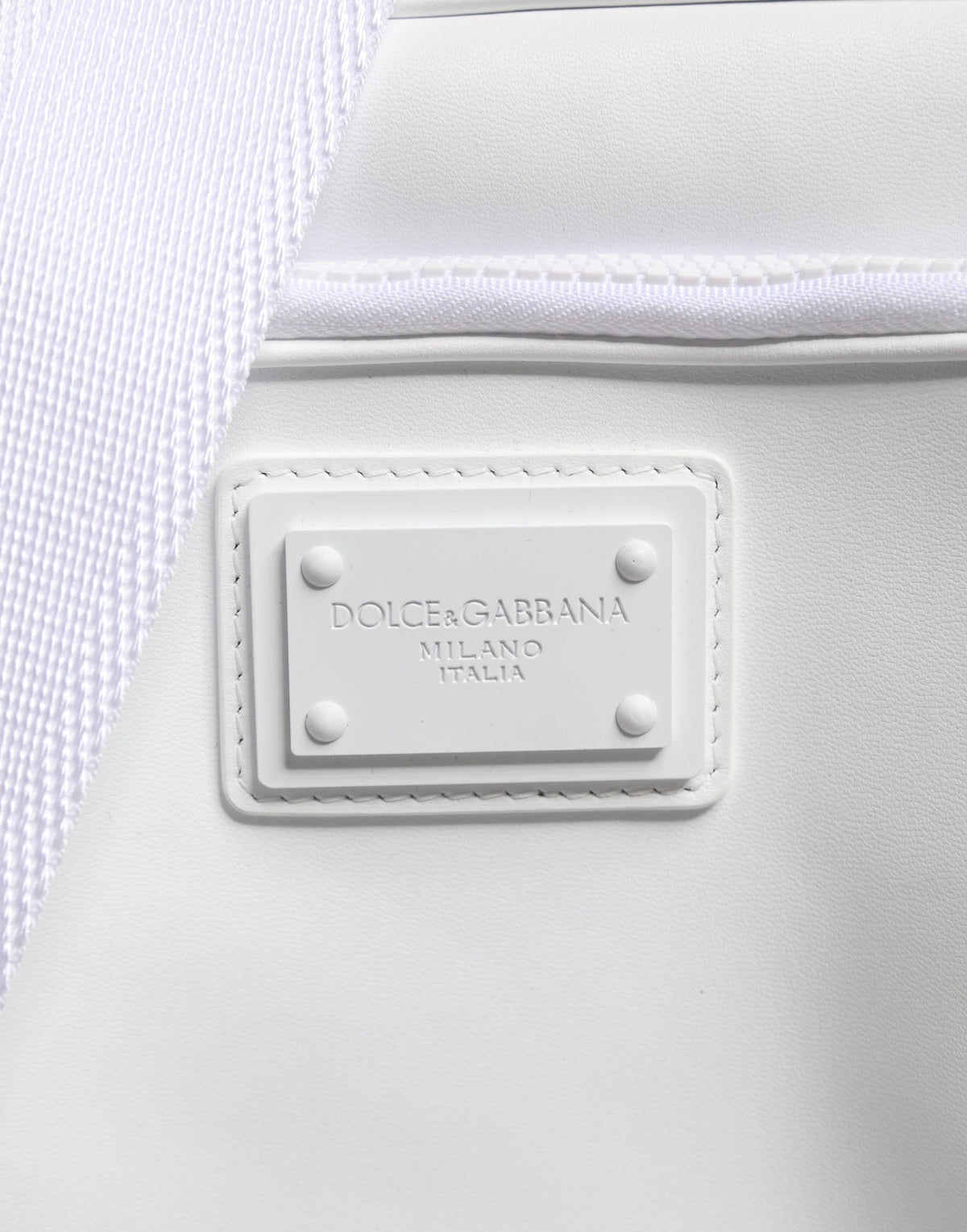 Dolce & Gabbana White Logo Plaque Crossbody Shoulder Borse Men Bag