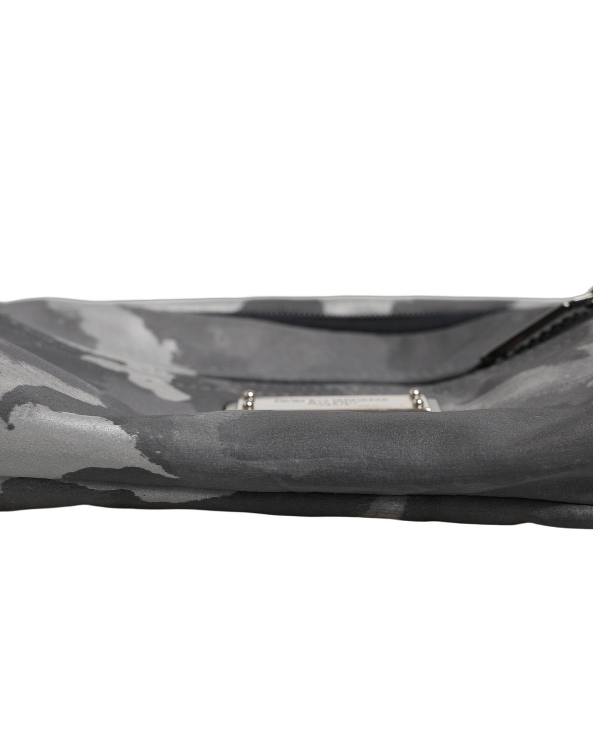 Dolce & Gabbana Black Nylon Brass Plate Camouflage Waist Fanny Pack Bag