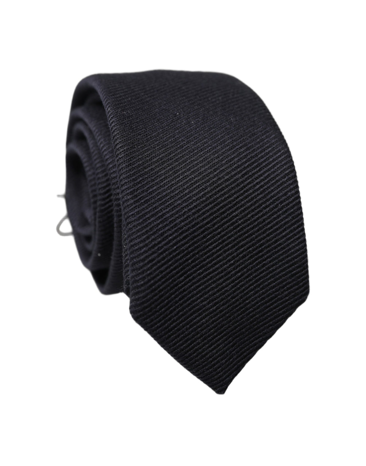 Dolce & Gabbana Black Solid 100% Silk Adjustable Men Tied Necktie Tie