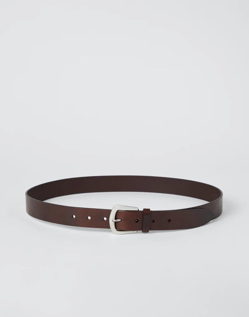 Brunello Cucinelli Natural Leather Regular Belt