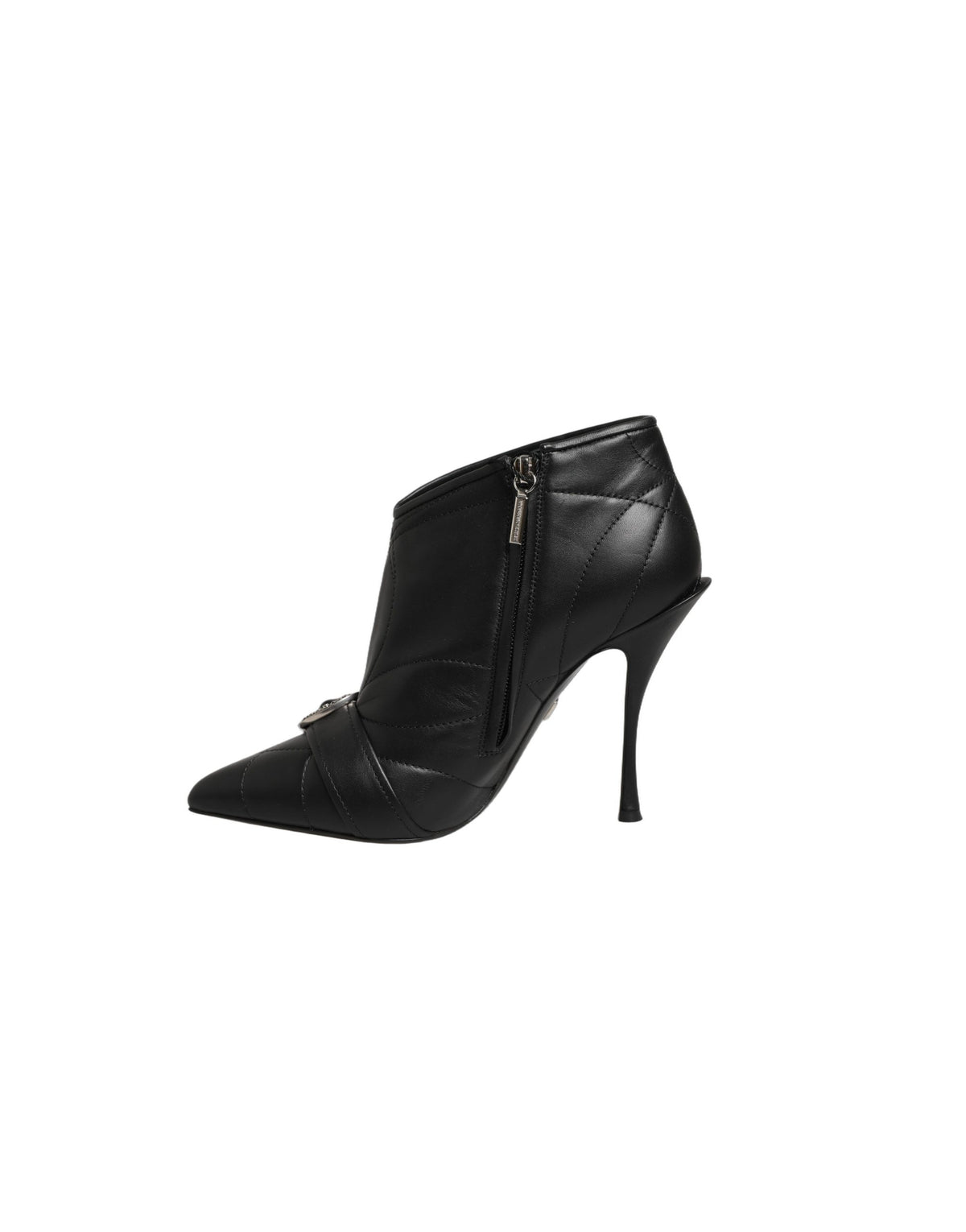 Dolce & Gabbana Black Devotion Quilted Buckled Boots Shoes