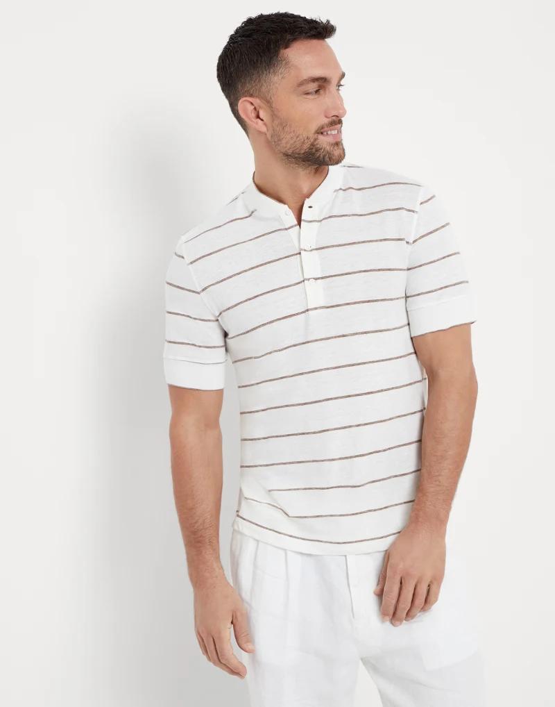 Brunello Cucinelli Brown Linen T-Shirt