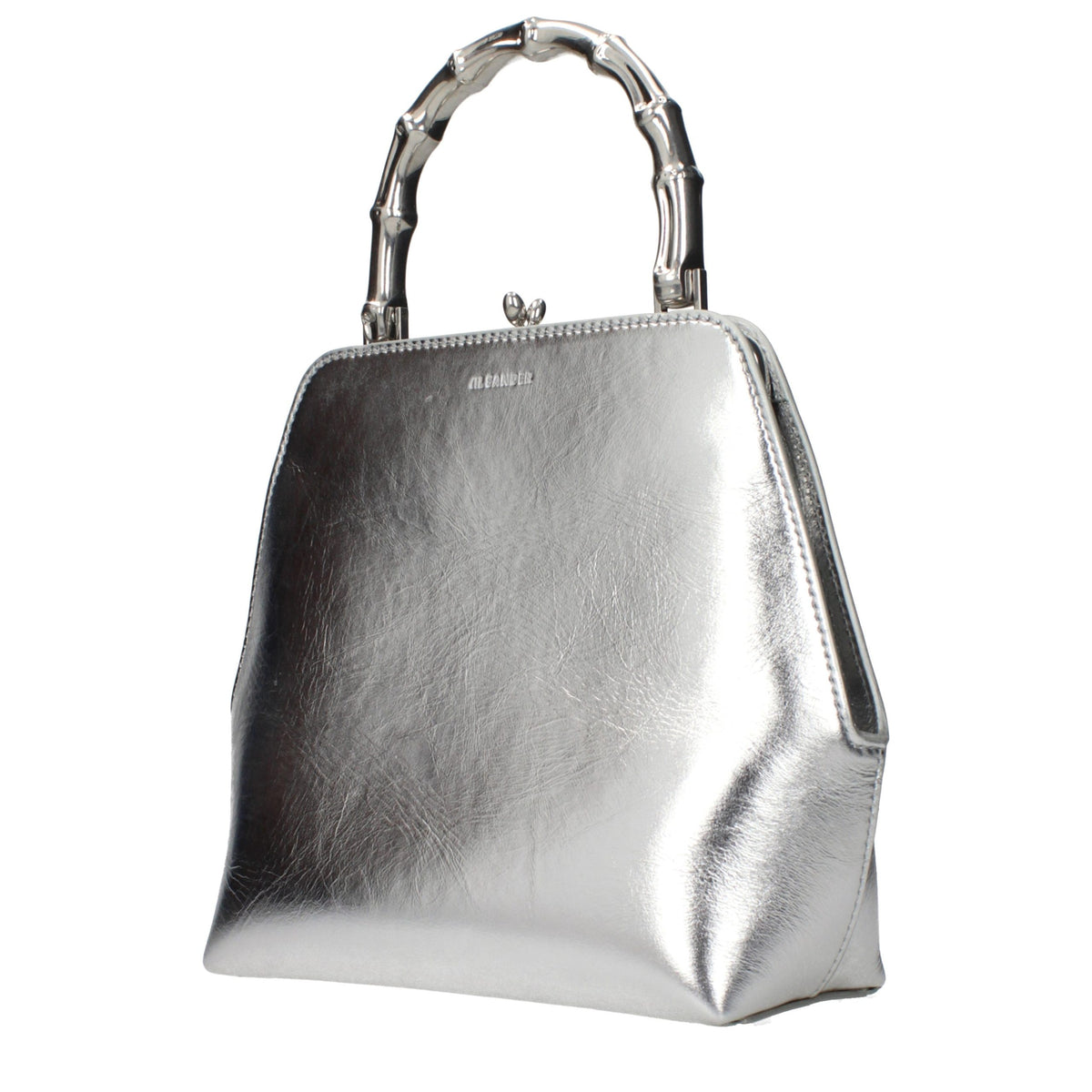 Jil Sander Gray Leather Handbag
