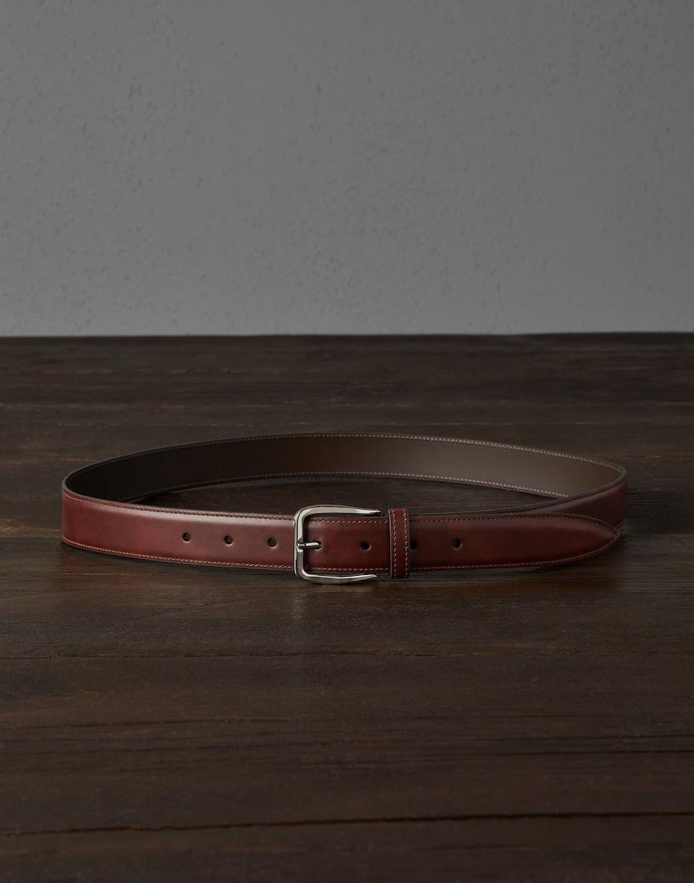 Brunello Cucinelli Brown Leather Regular Belt
