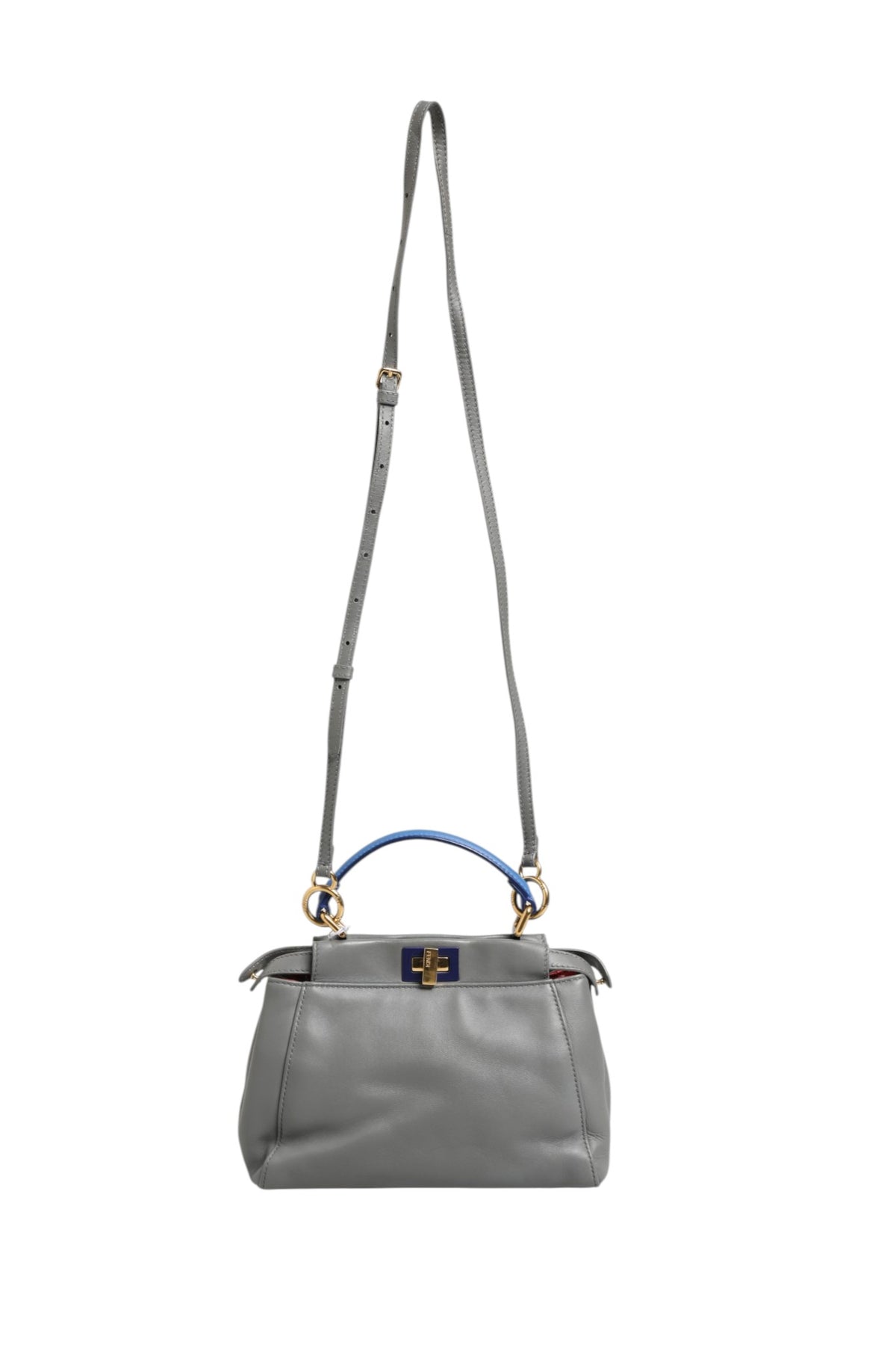 Fendi Mini Peekaboo Blue Grey