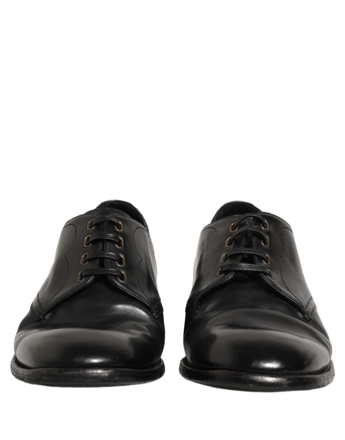 Dolce & Gabbana Black Leather Lace Up Derby Dress Formal Shoes