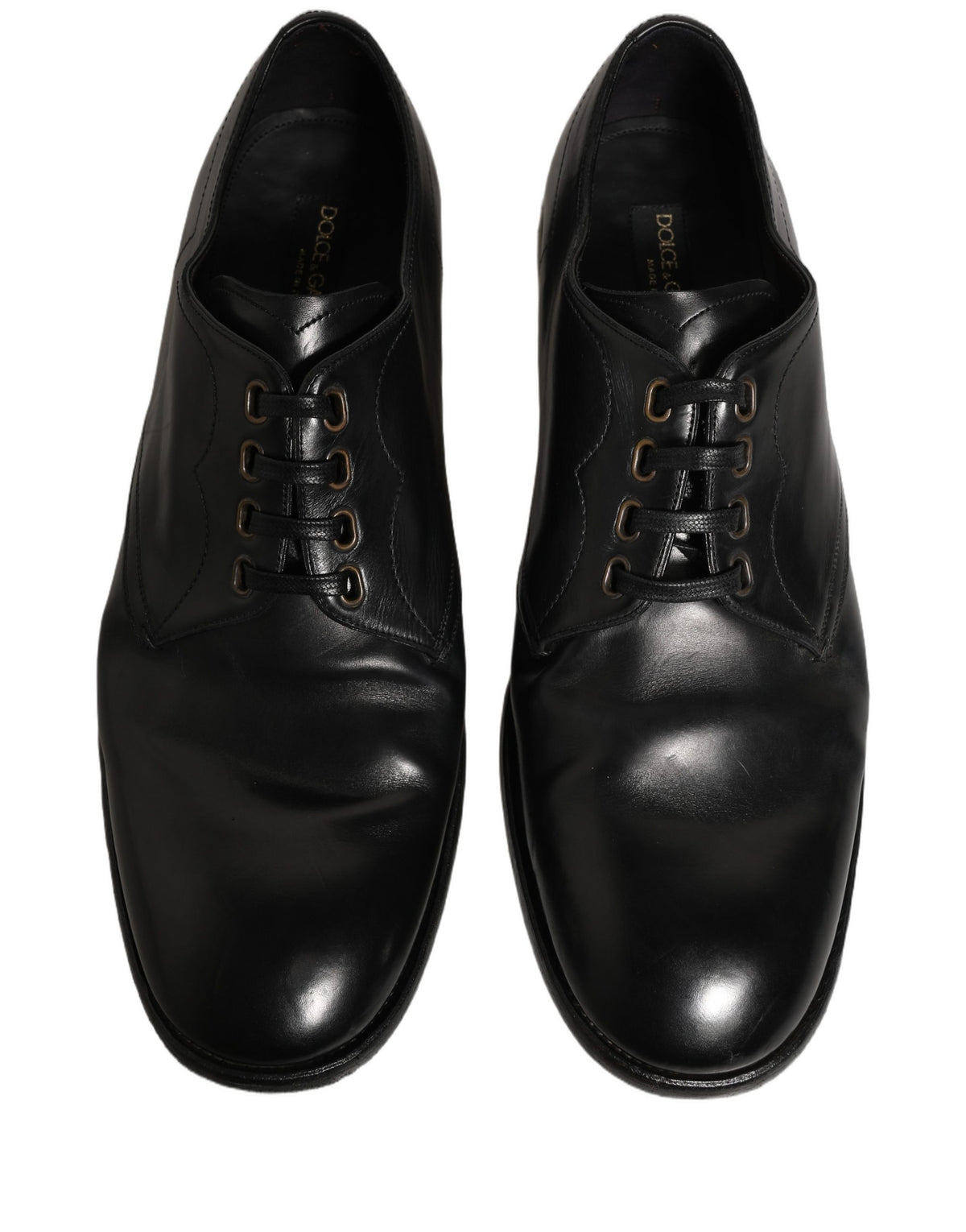 Dolce & Gabbana Black Leather Lace Up Derby Dress Formal Shoes