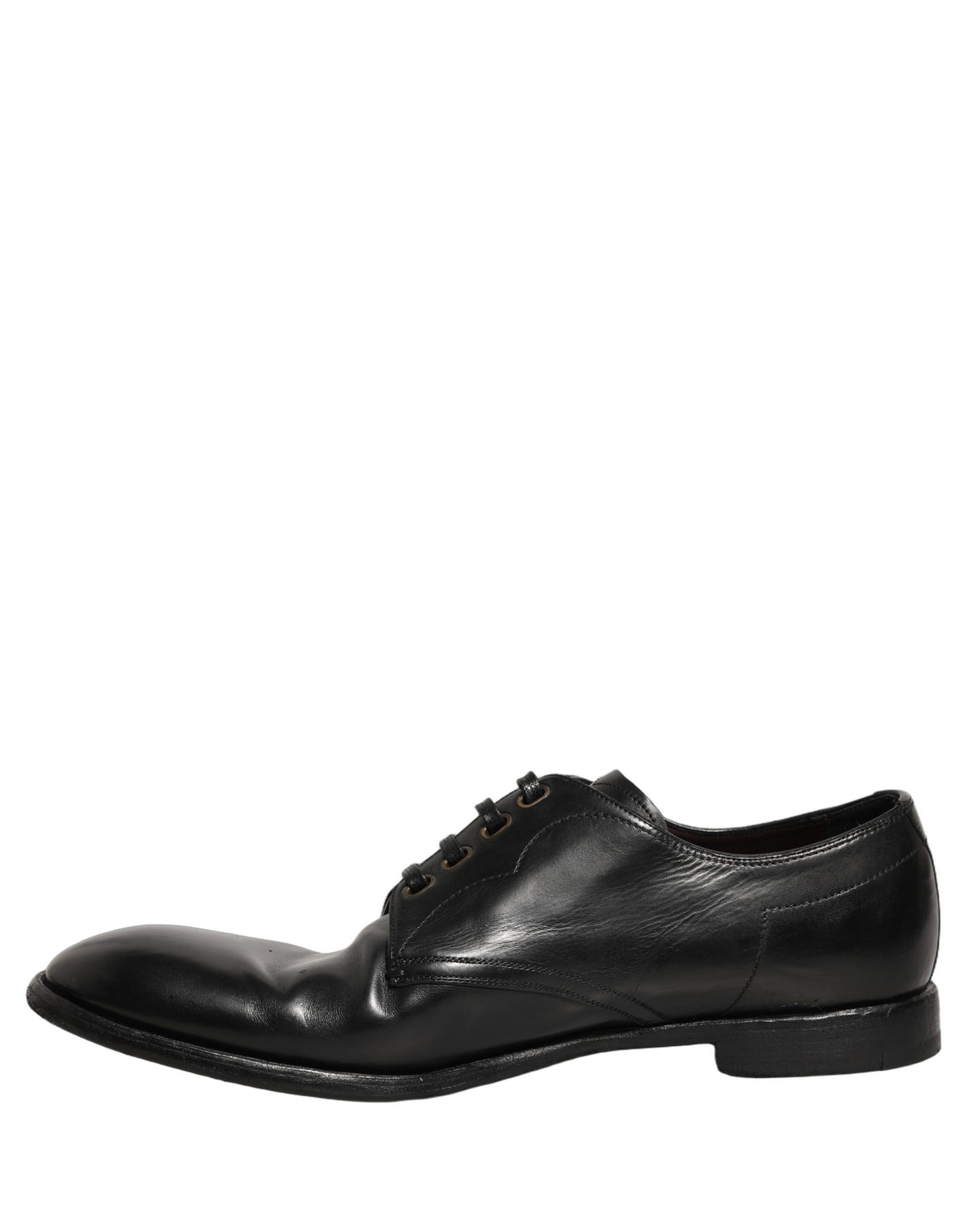 Dolce & Gabbana Black Leather Lace Up Derby Dress Formal Shoes