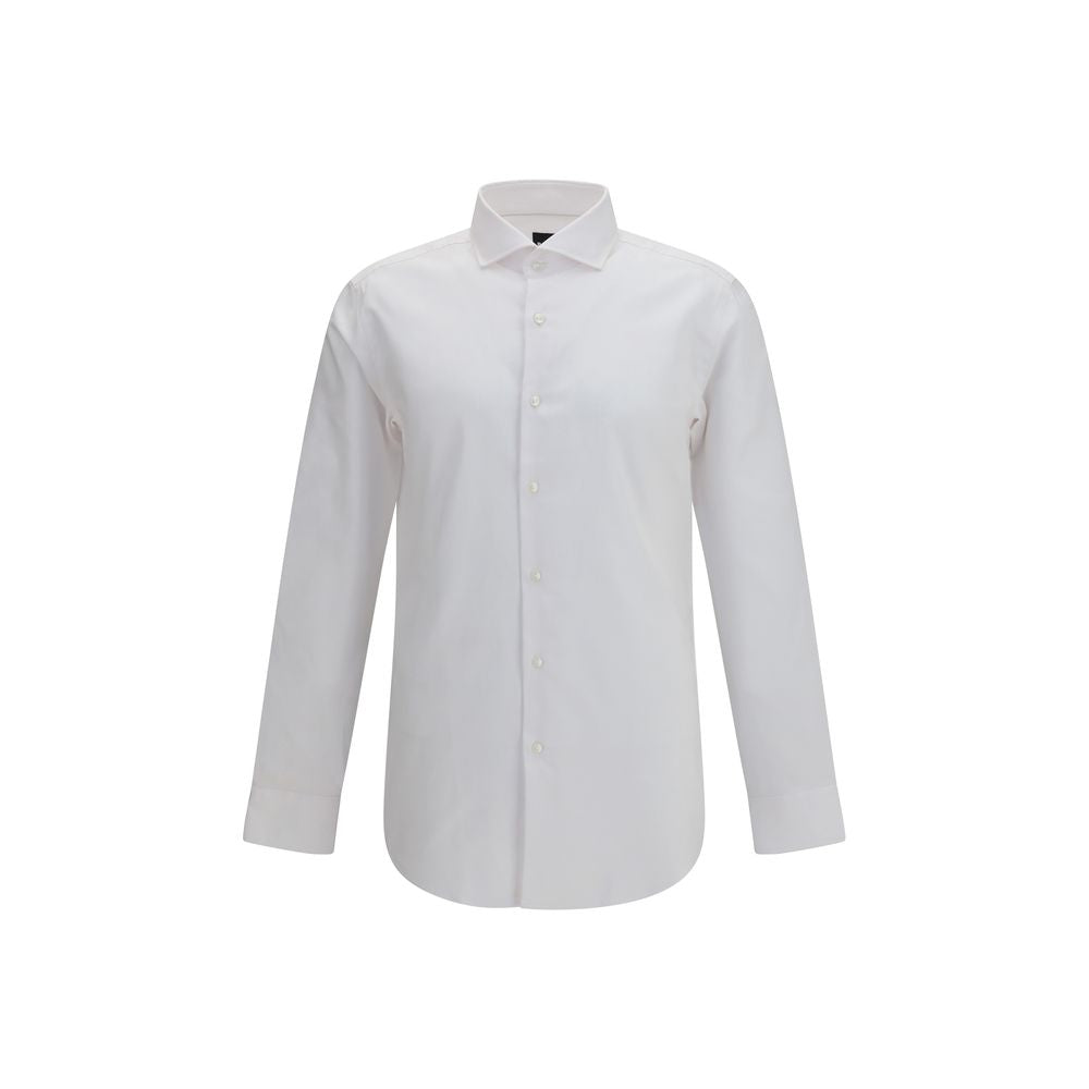 Hugo Boss Black White Cotton Dress Shirt