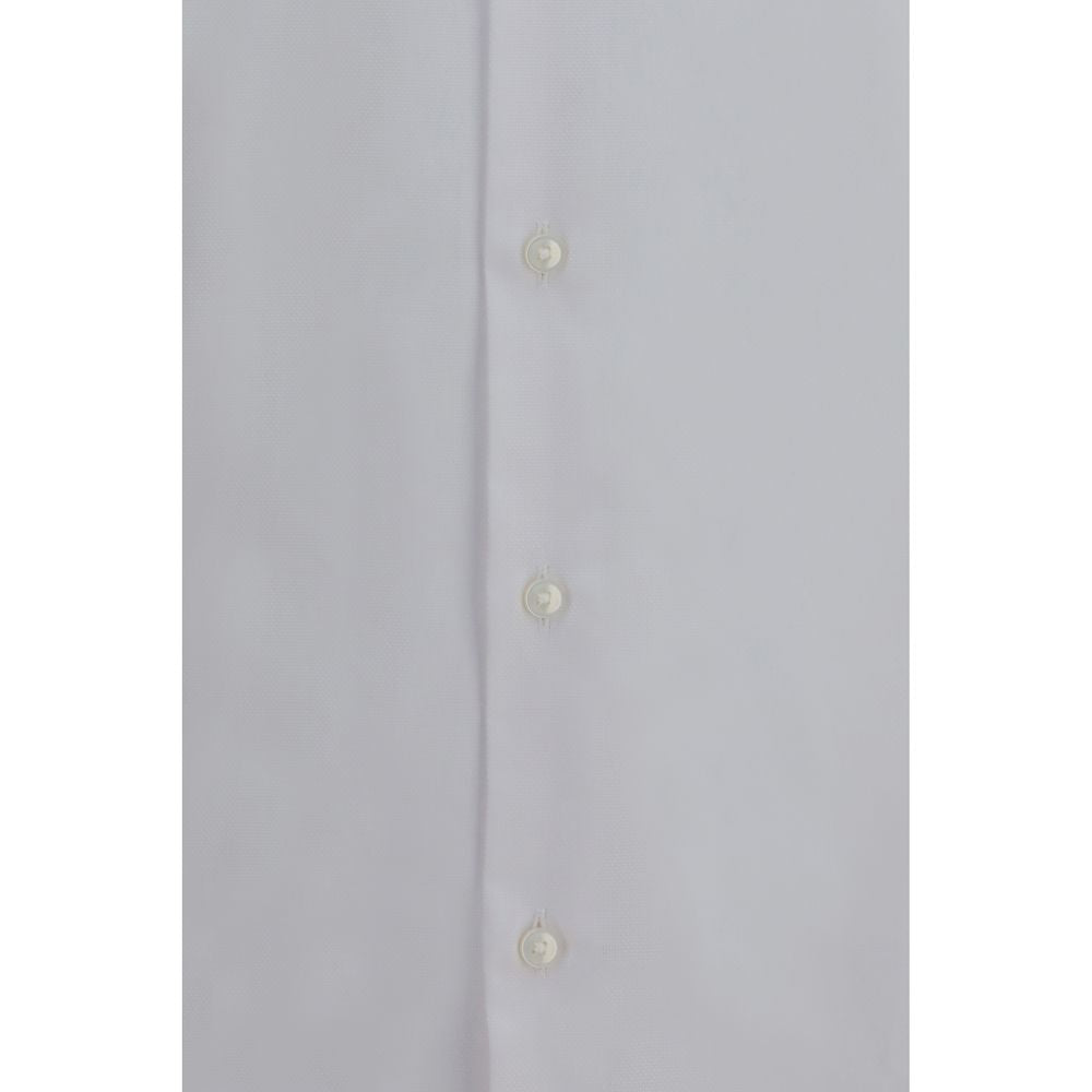 Hugo Boss Black White Cotton Dress Shirt