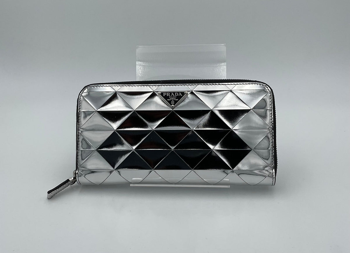 Prada PRADA Laminated Leather Wallet