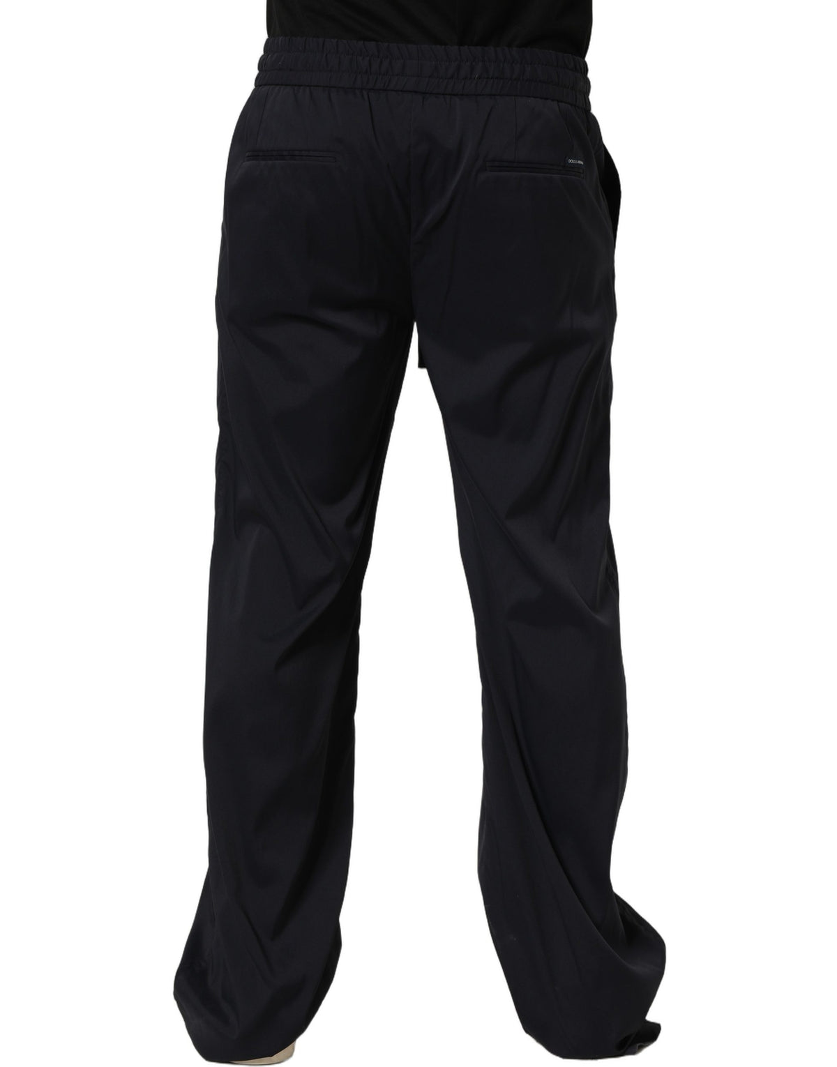 Dolce & Gabbana Black Nylon Straight Jogger Sweatpants Pants