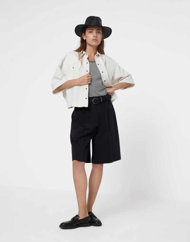 Brunello Cucinelli Black Cotton Knee Length