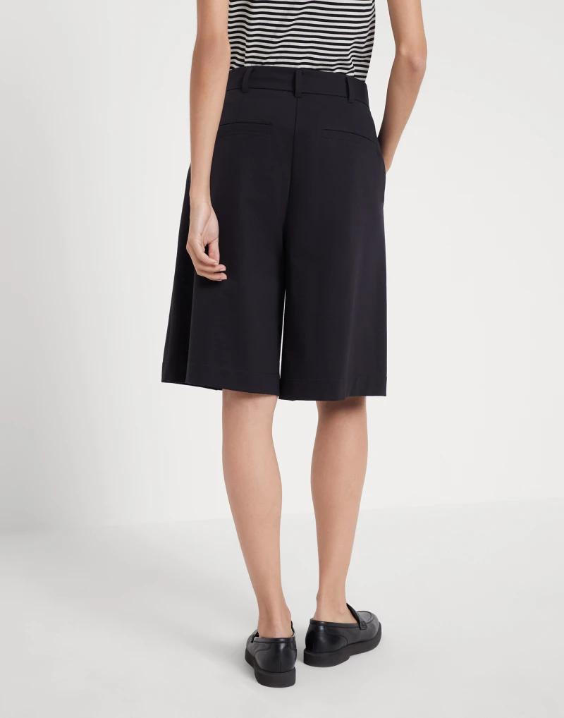 Brunello Cucinelli Black Cotton Knee Length