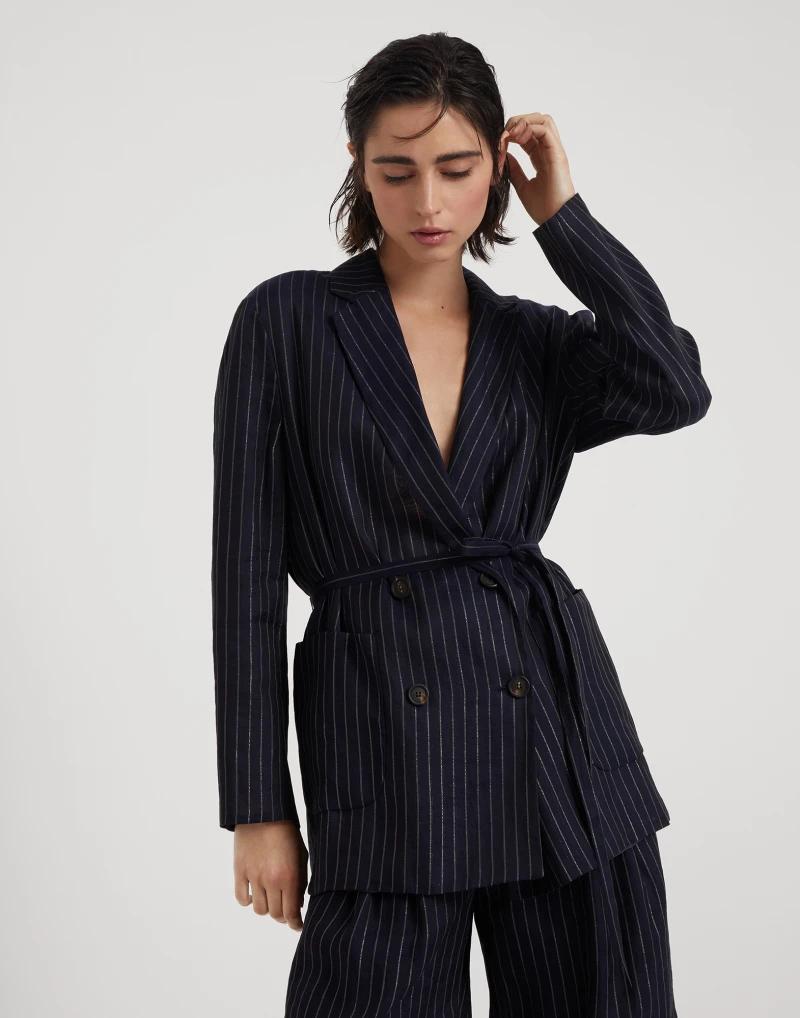 Brunello Cucinelli Bicolor Cotton Blazer