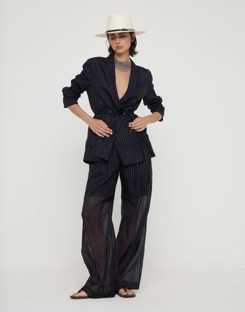 Brunello Cucinelli Bicolor Cotton Blazer