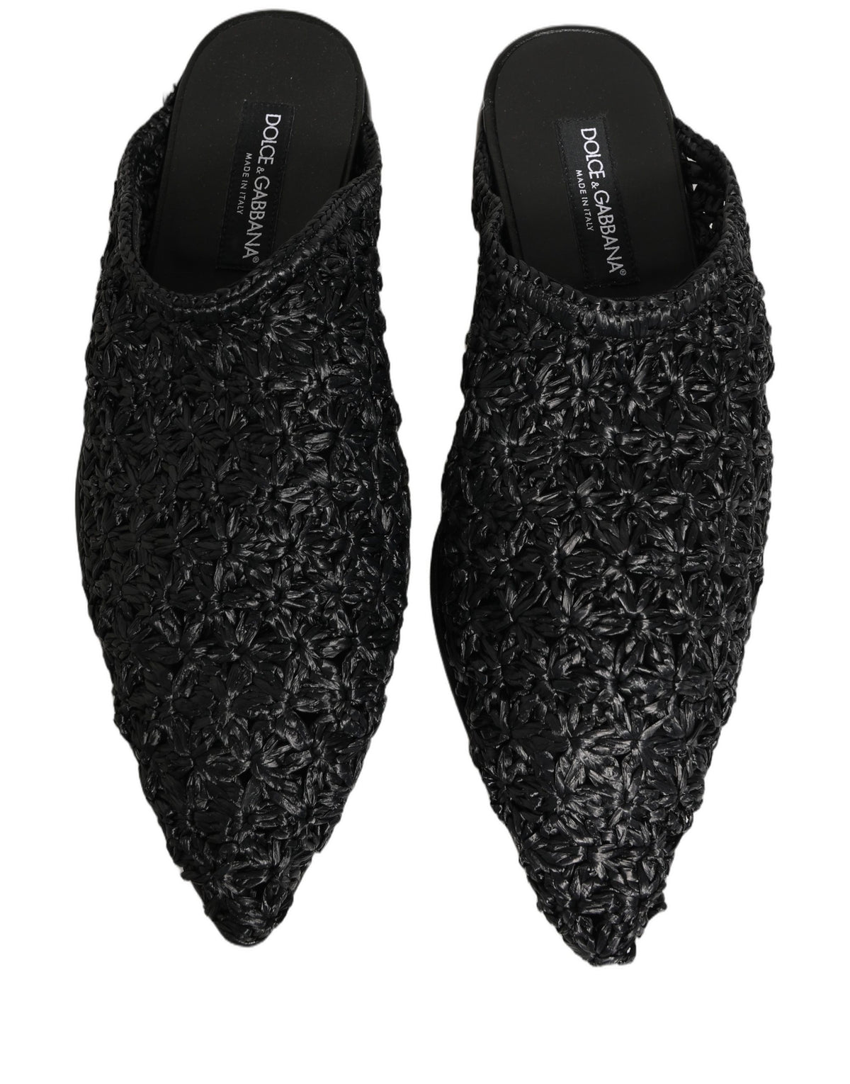 Dolce & Gabbana Black Mules Slides Slippers Men Flats Shoes