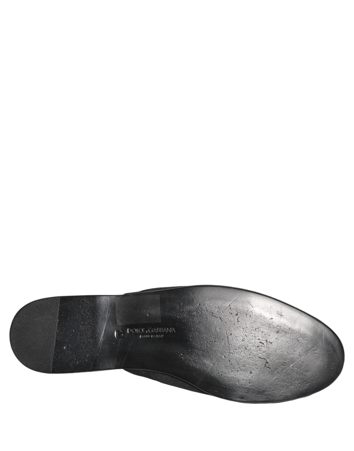 Dolce & Gabbana Black Suede Slides Flat Slipper Men Shoes