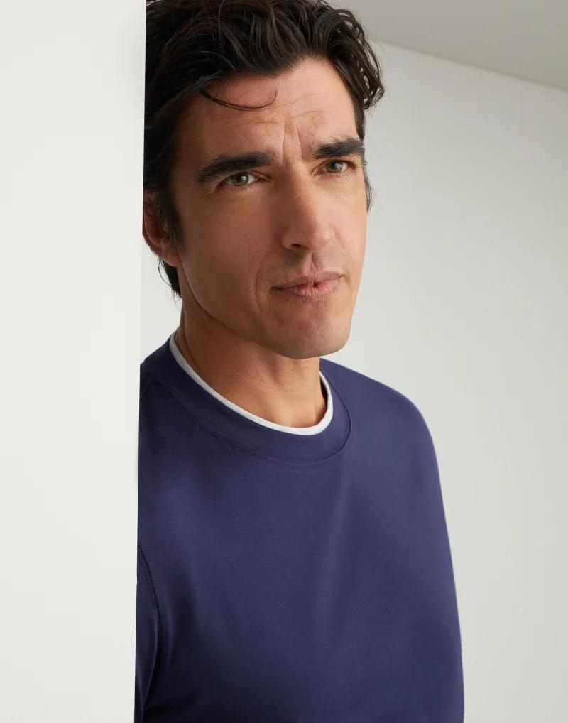 Brunello Cucinelli Bicolor Cotton T-Shirt