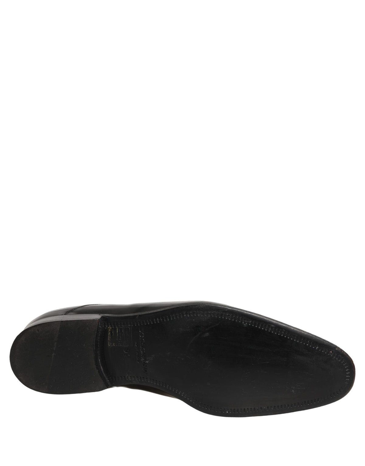 Dolce & Gabbana Black Leather Men Derby Dress Formal Shoes