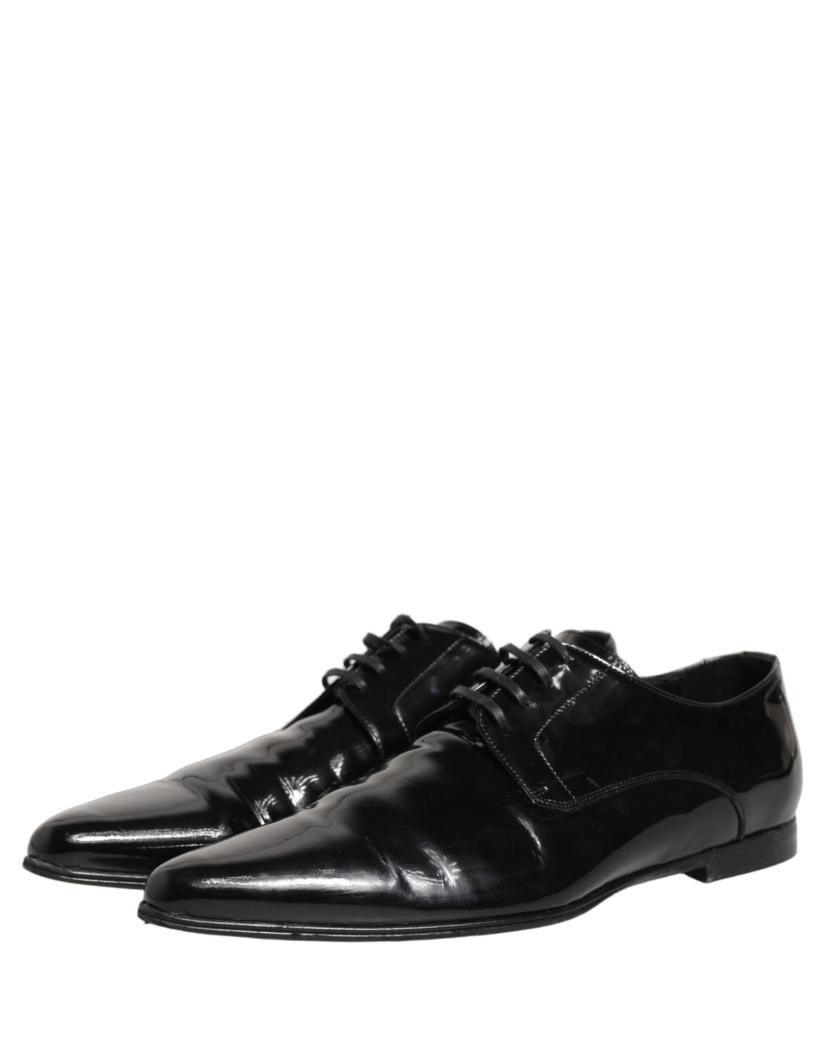 Dolce & Gabbana Black Leather Derby Dress Men Formal Shoes