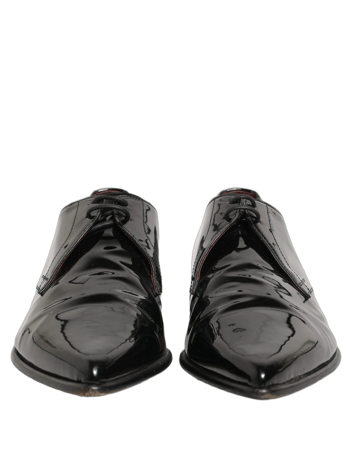 Dolce & Gabbana Black Leather Men Derby Dress Formal Shoes