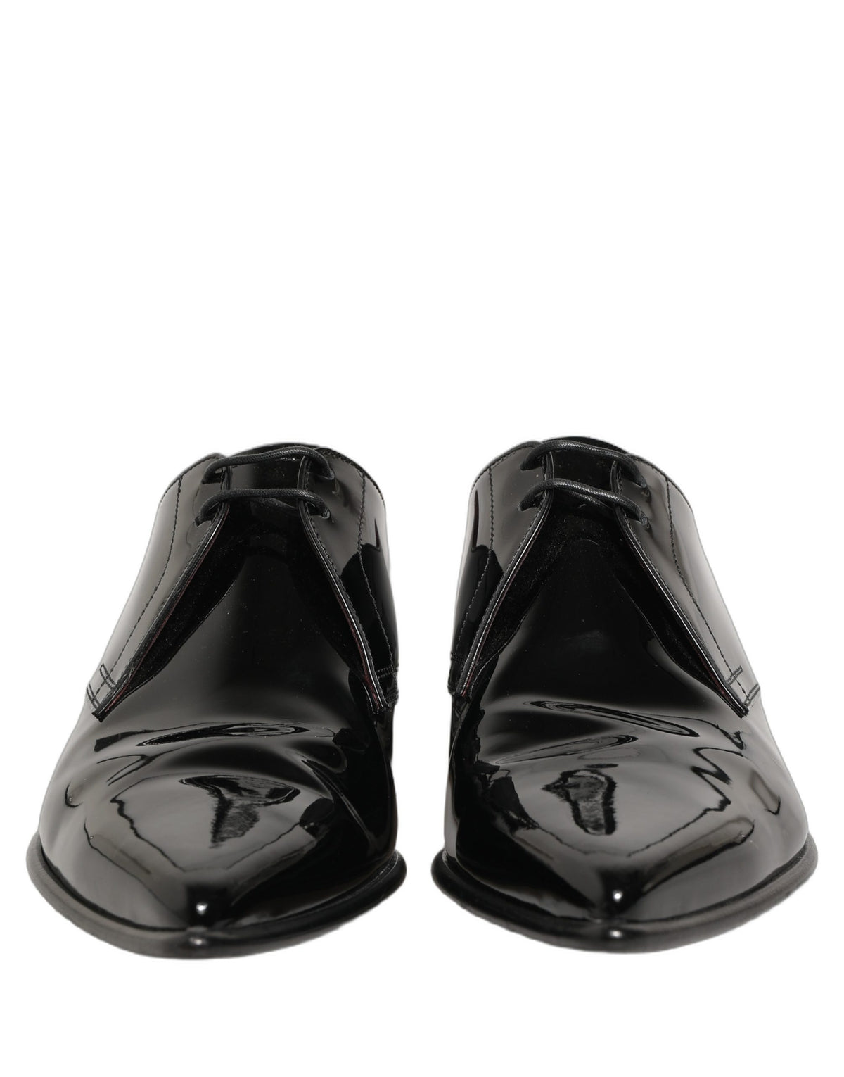 Dolce & Gabbana Black Leather Men Derby Dress Formal Shoes