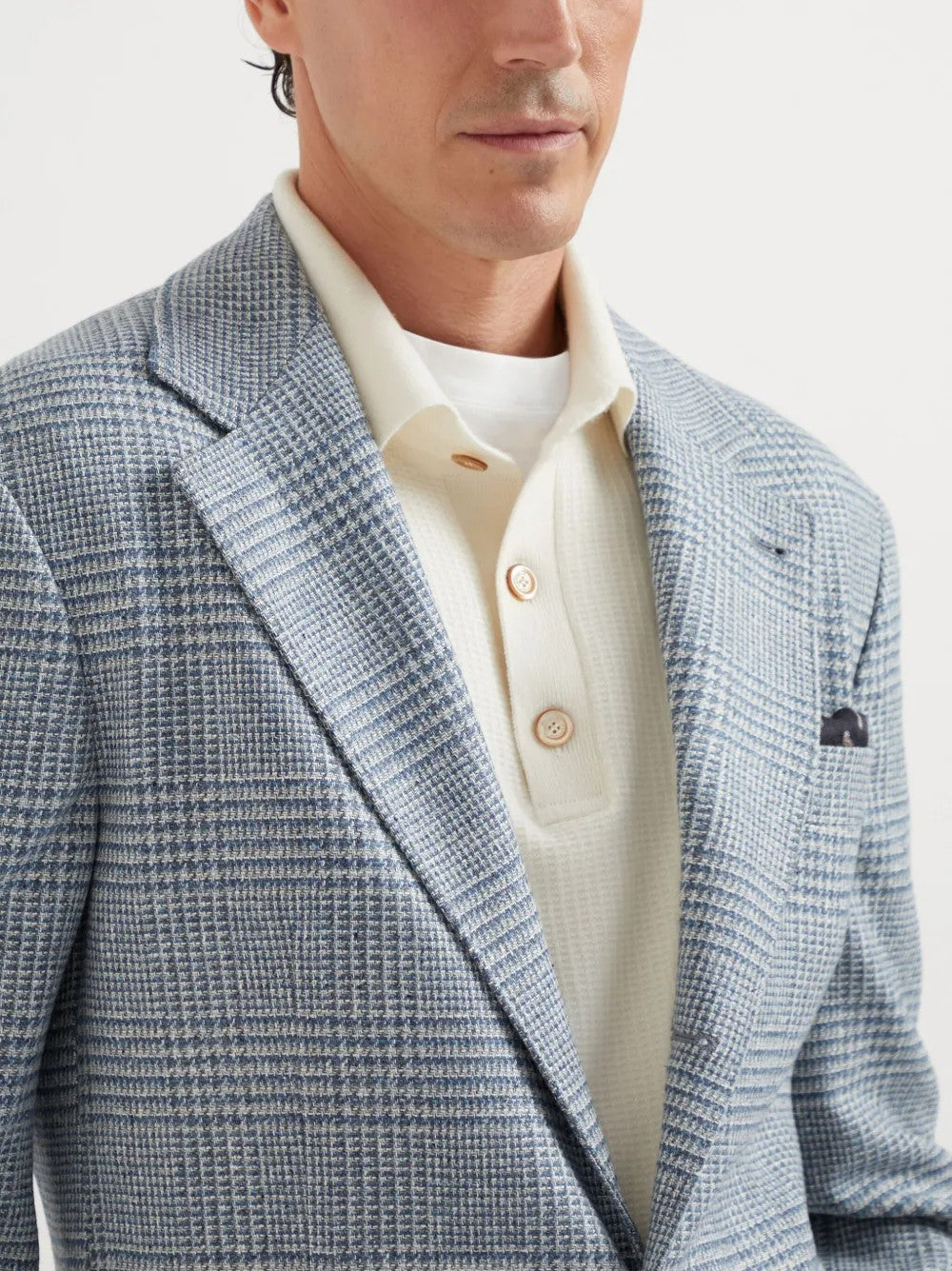 Brunello Cucinelli Light Blue Wool Blazer