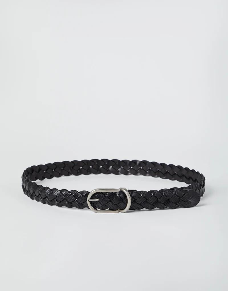 Brunello Cucinelli Black Leather Belt