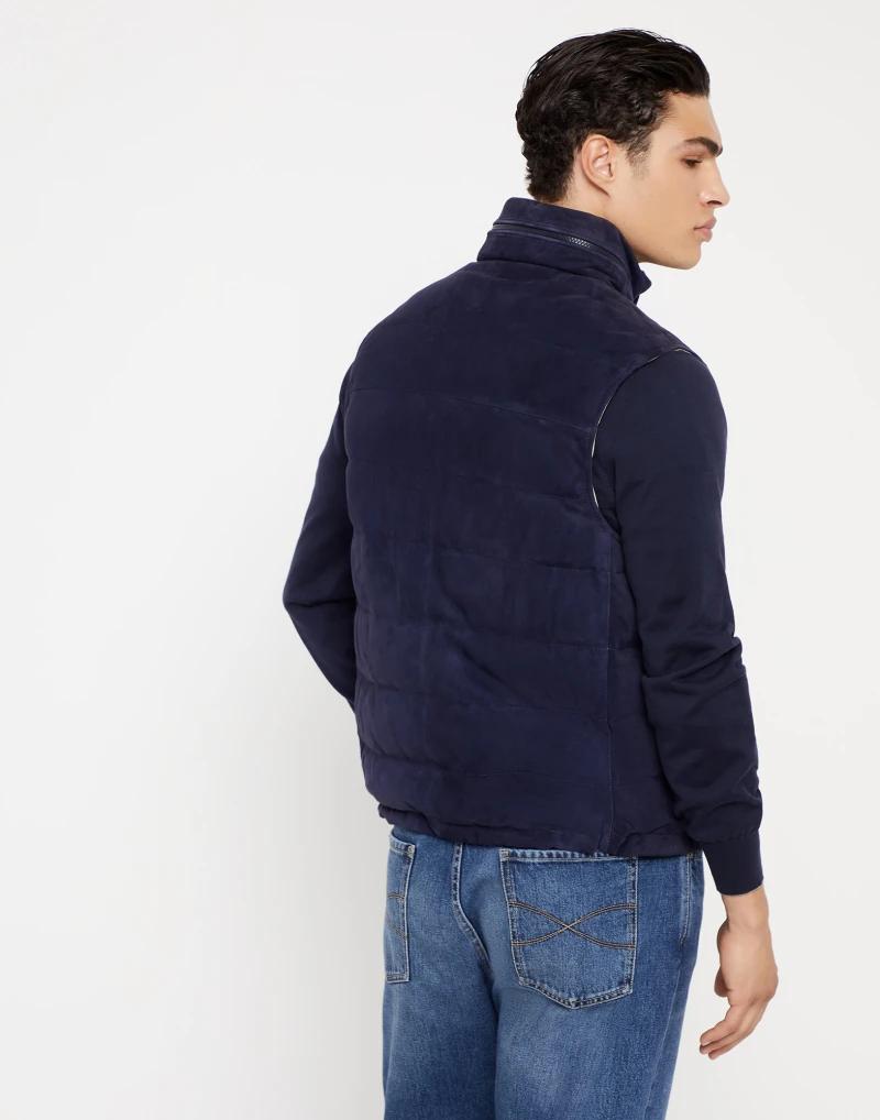 Brunello Cucinelli Bicolor Leather Sleveless Jacket
