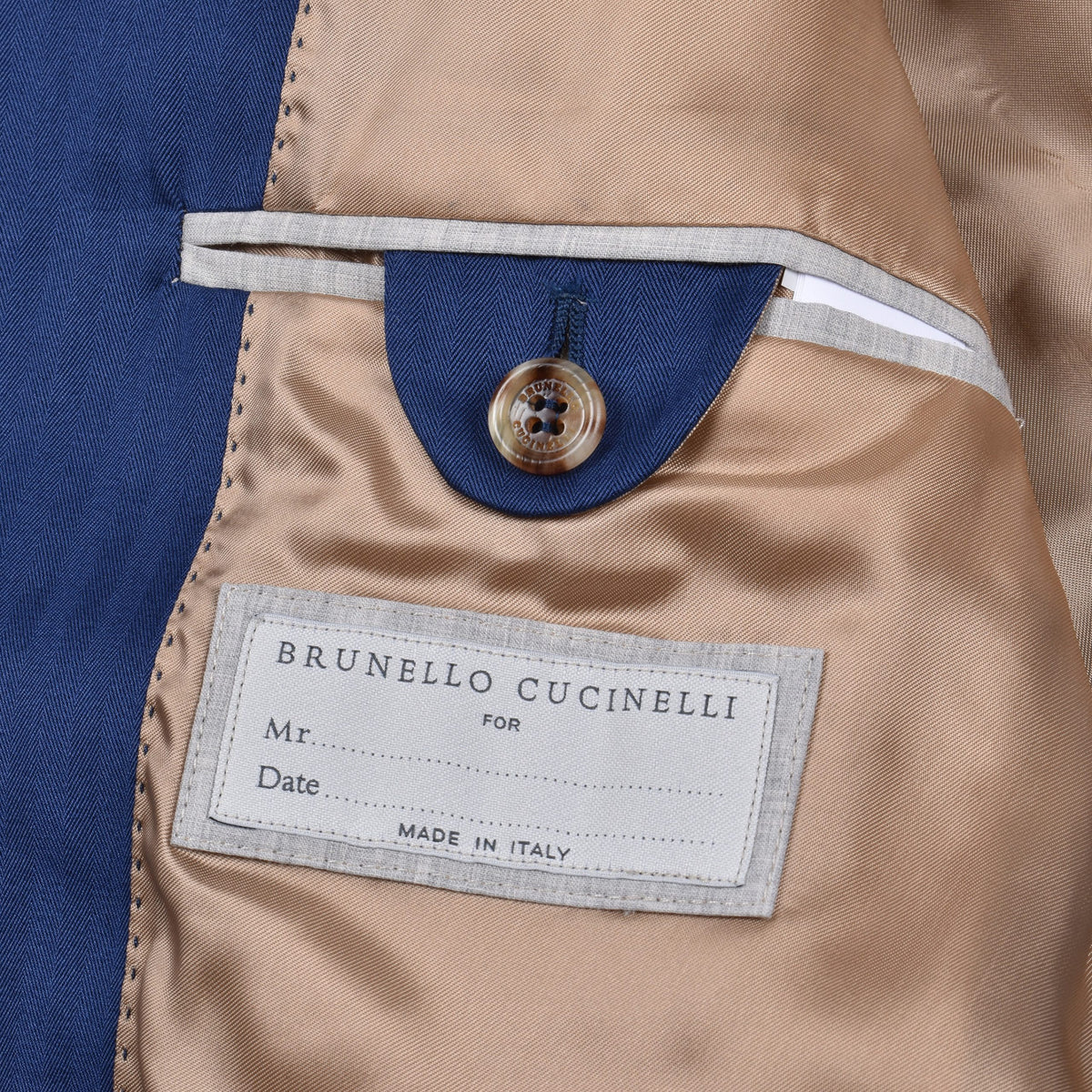 Brunello Cucinelli Bicolor Cotton Blazer
