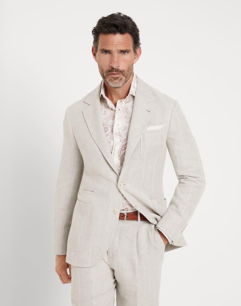 Brunello Cucinelli White Linen Blazer