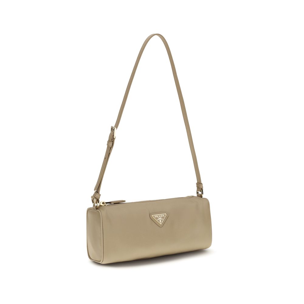Prada Beige Nylon Shoulder Bag