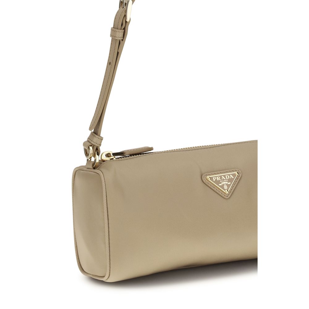 Prada Beige Nylon Shoulder Bag