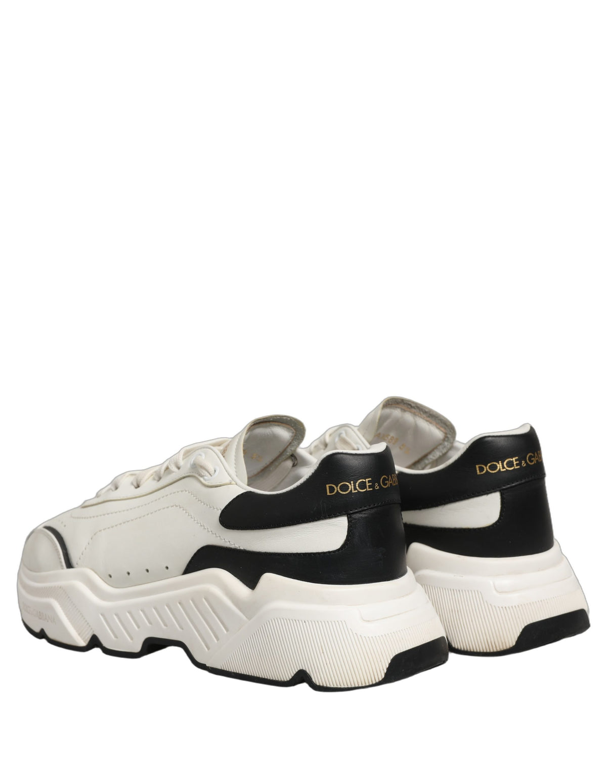 Dolce & Gabbana White Black Daymaster Low Top Men Sneakers Shoes