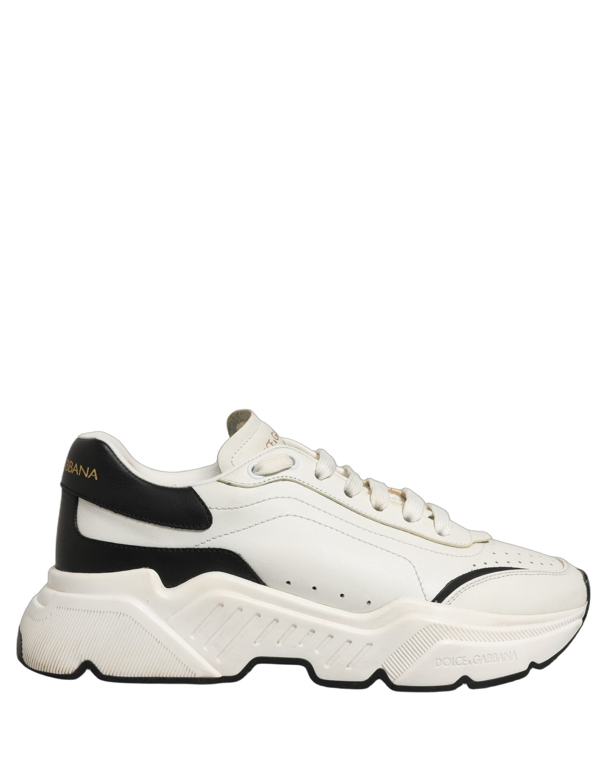 Dolce & Gabbana White Black Daymaster Low Top Men Sneakers Shoes