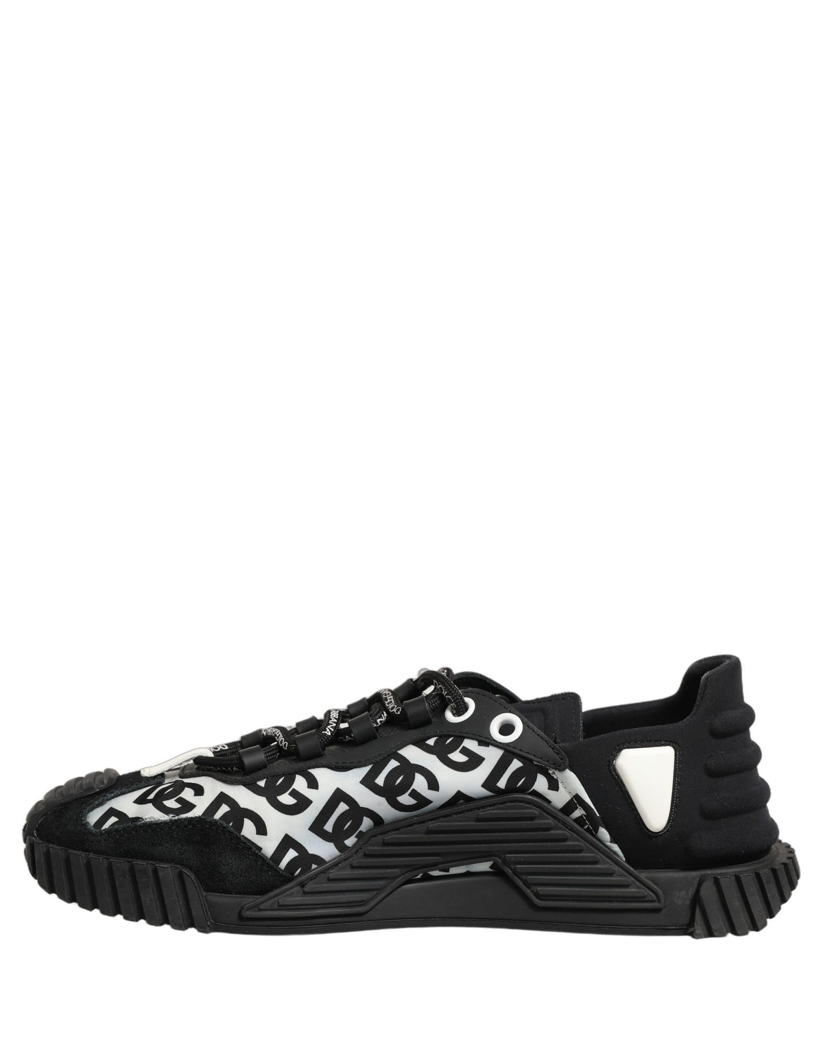 Dolce & Gabbana Black Logo Lace Up Low Top NS1 Men Sneakers Shoes